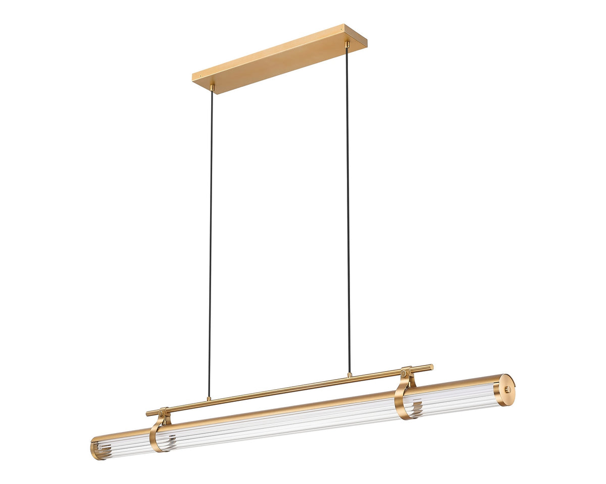 Lustre linéaire Benoit Or moderne, 56" – vue 5