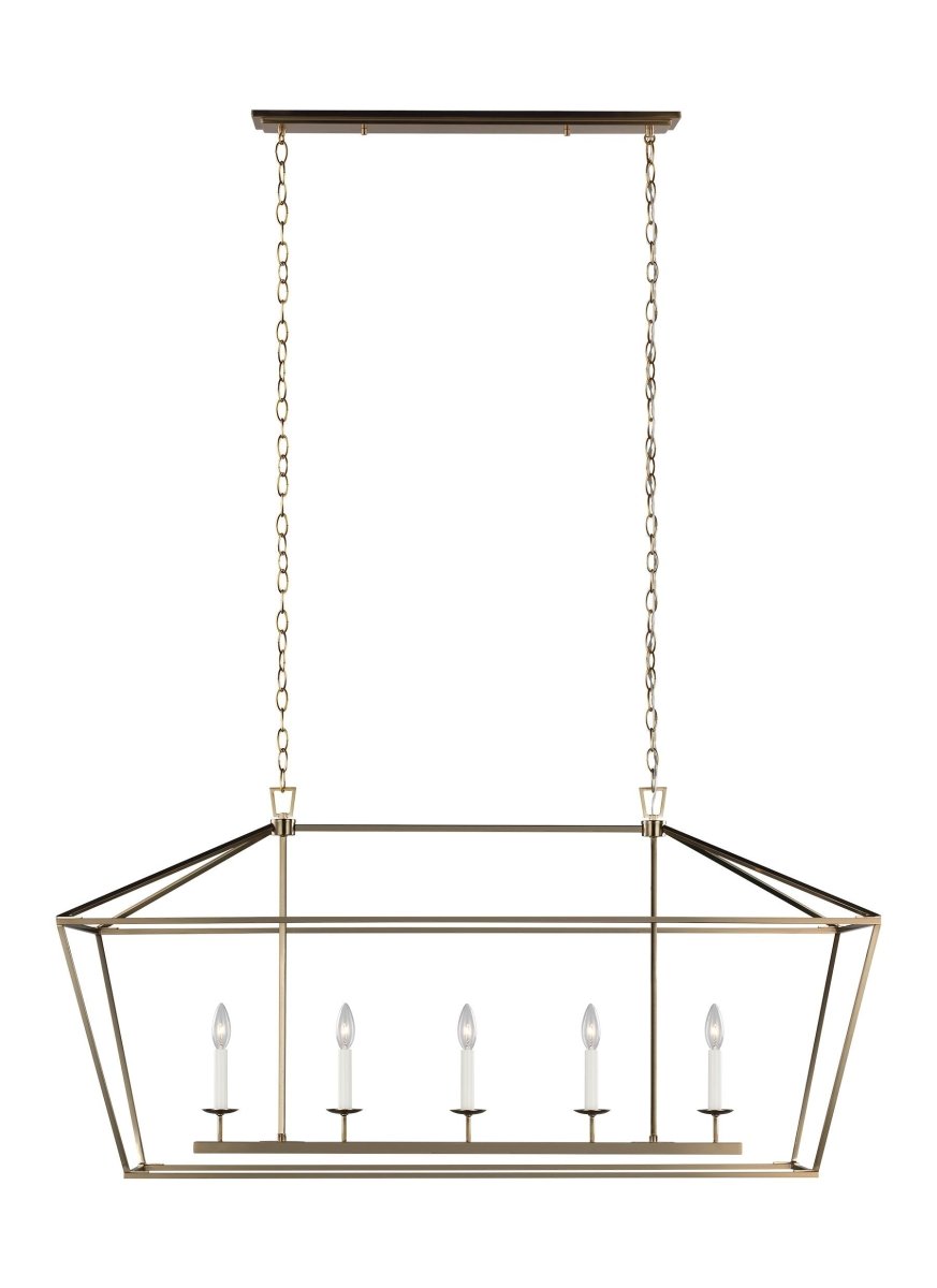 Lustre linéaire Dianna - Laiton satiné by Visual Comfort Studio | Luminaires & cie