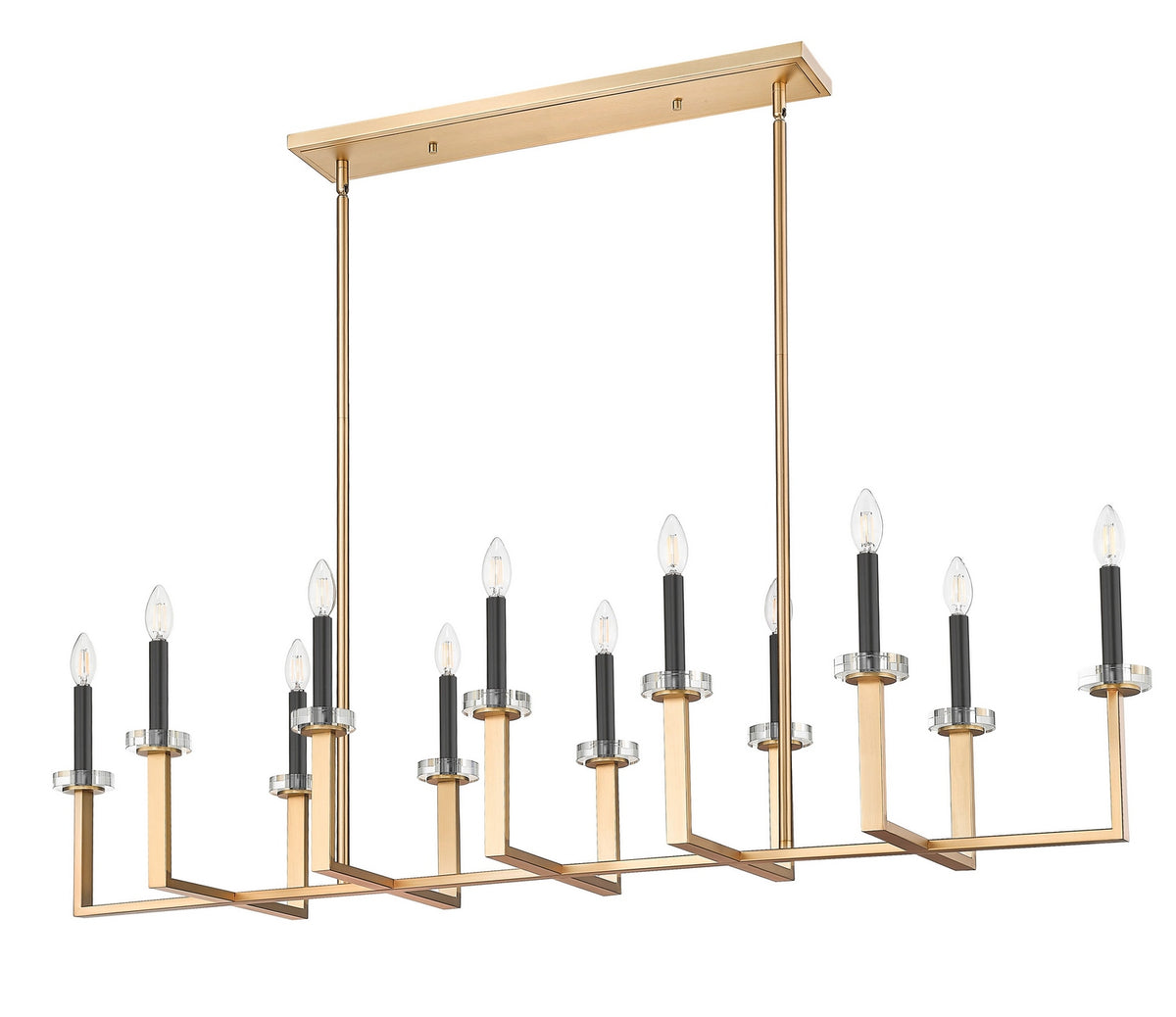 Lustre linéaire Gaultier Or moderne, nombre ampoules 12 – vue 2