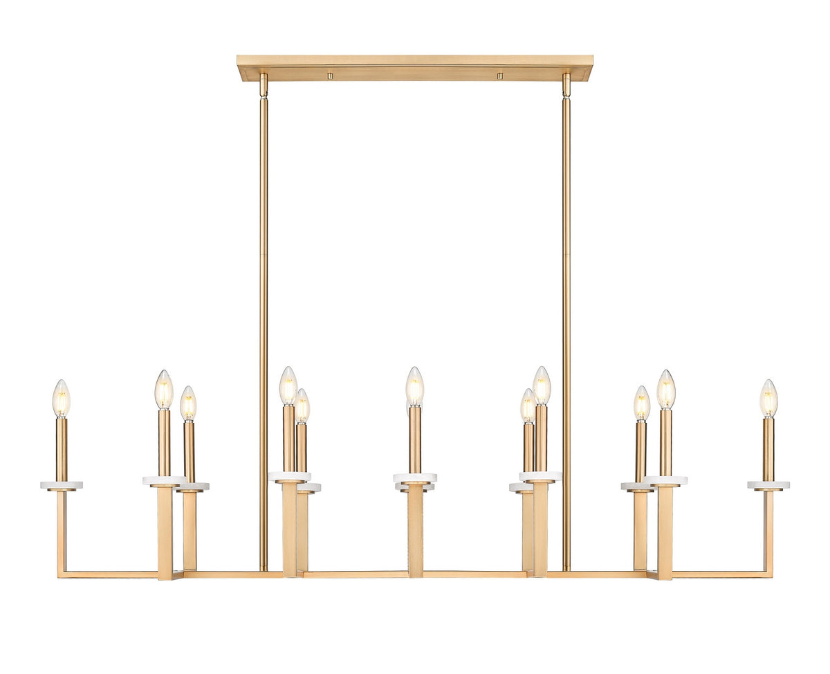Lustre linéaire Gaultier Or moderne, nombre ampoules 12 – vue 3