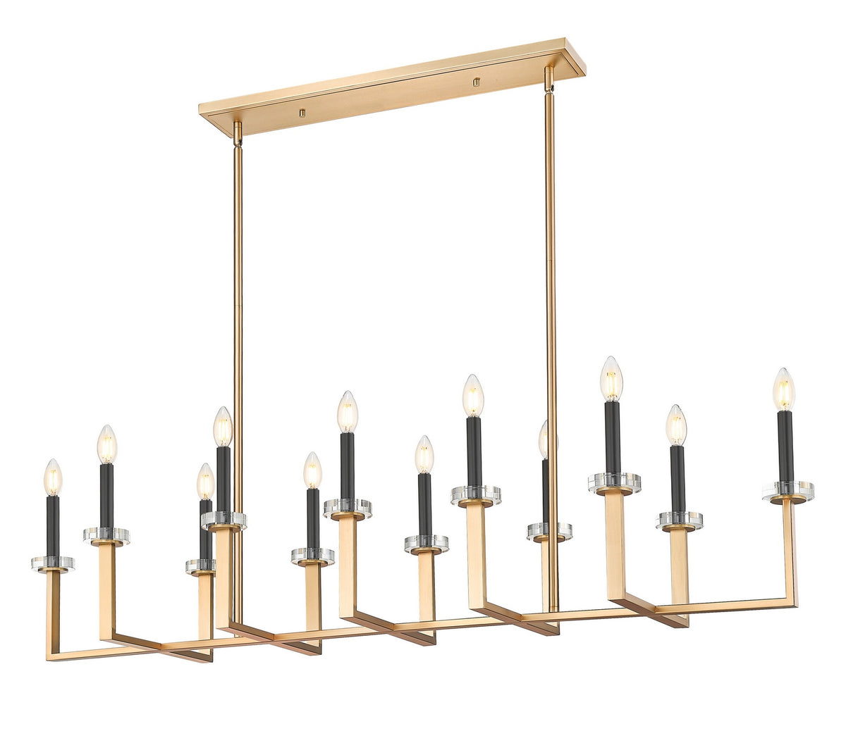 Lustre linéaire Gaultier Or moderne, nombre ampoules 12 – vue 4
