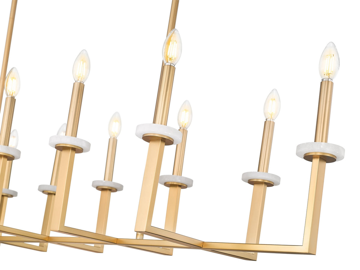 Lustre linéaire Gaultier Or moderne, nombre ampoules 12 – vue 5