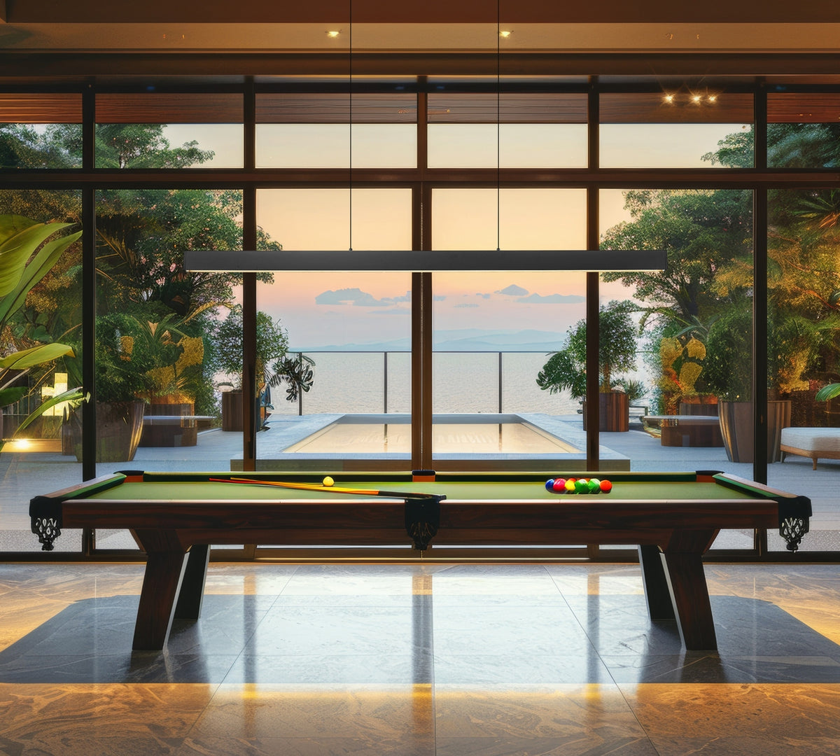 Lustre linéaire Hudson Noir mat – vue 8