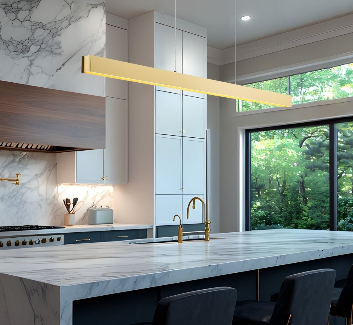 Lustre linéaire Hudson - Noir mat by Z-Lite | Luminaires & cie