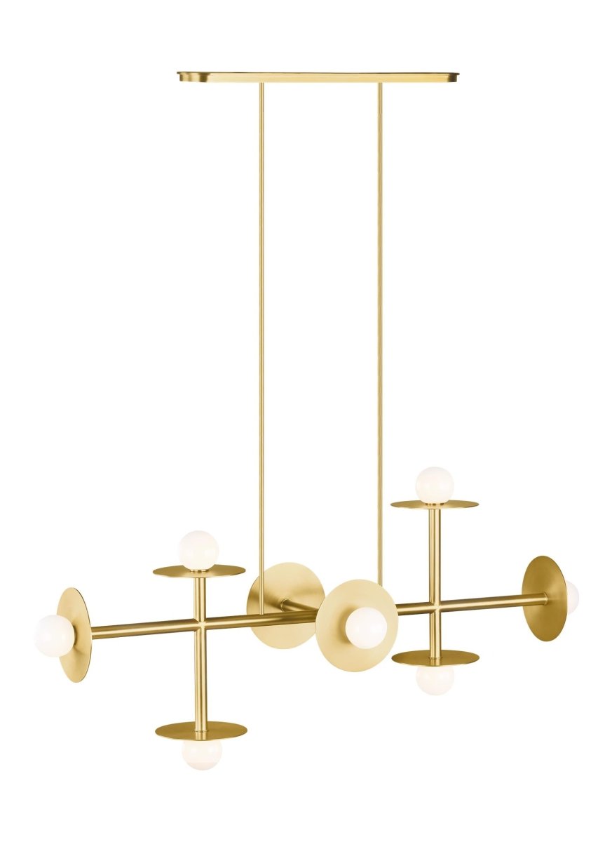 Lustre linéaire Nodes - Noir minuit by Visual Comfort Studio | Luminaires & cie