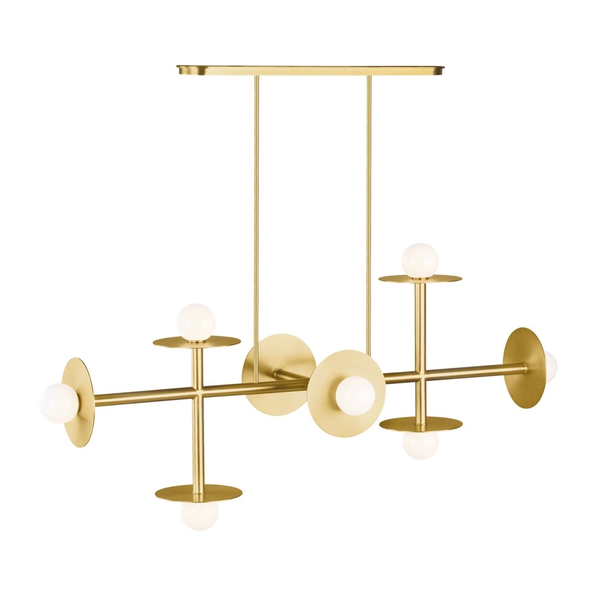 Lustre linéaire Nodes - Noir minuit by Visual Comfort Studio | Luminaires & cie