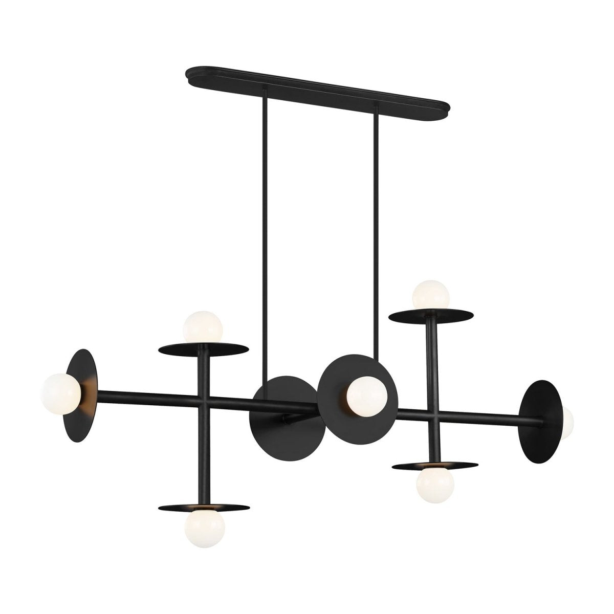 Lustre linéaire Nodes - Noir minuit by Visual Comfort Studio | Luminaires & cie