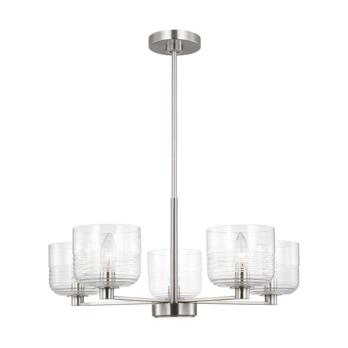 Lustre Lochdale - Nickel brossé 24" by Visual Comfort Studio | Luminaires & cie