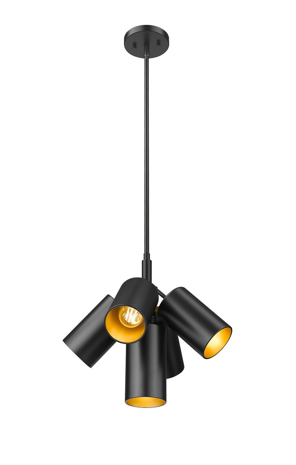 Lustre Lumina Noir mat, nombre ampoules 5 – vue 2