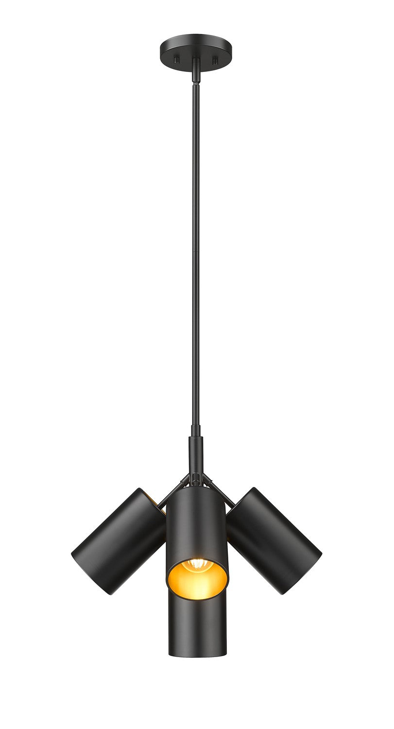 Lustre Lumina Noir mat, nombre ampoules 5 – vue 3