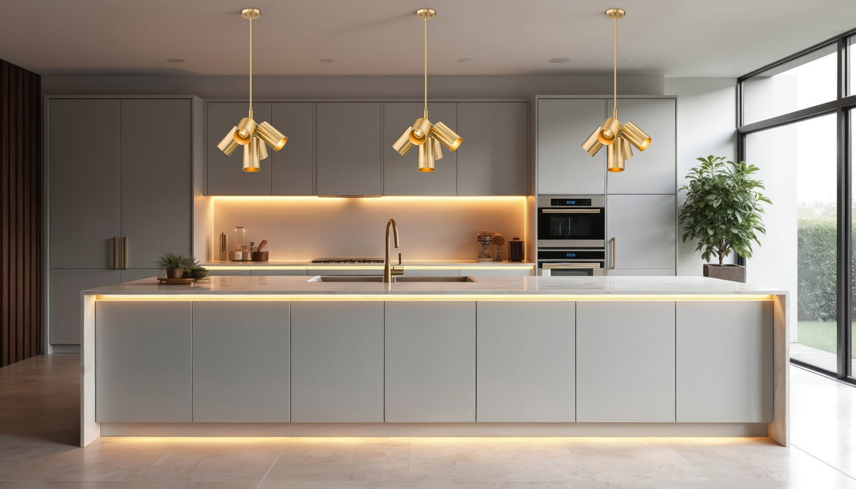 Lustre Lumina Or moderne, nombre ampoules 5 – vue 8