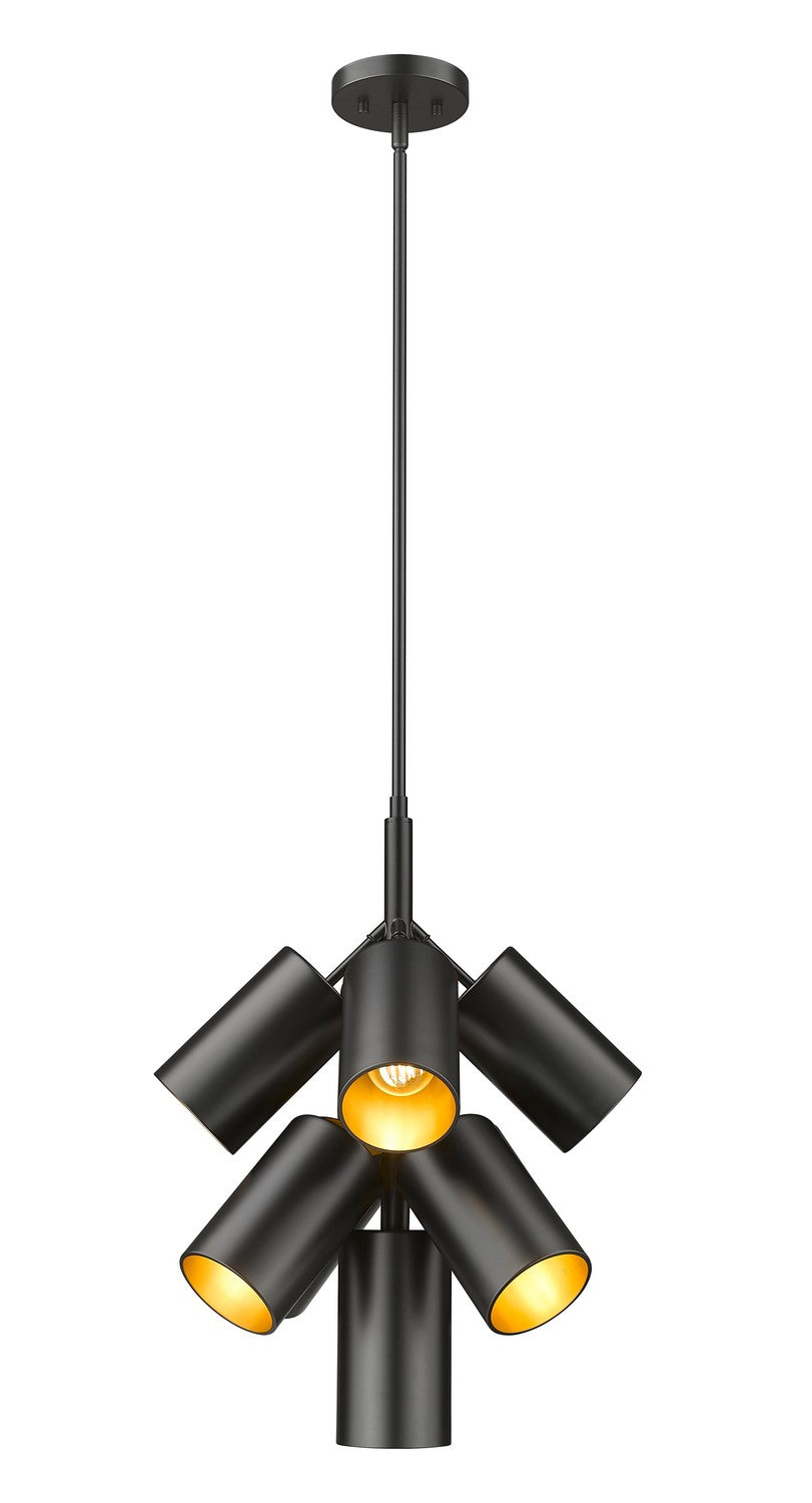 Lustre Lumina Noir mat, nombre ampoules 9 – vue 3