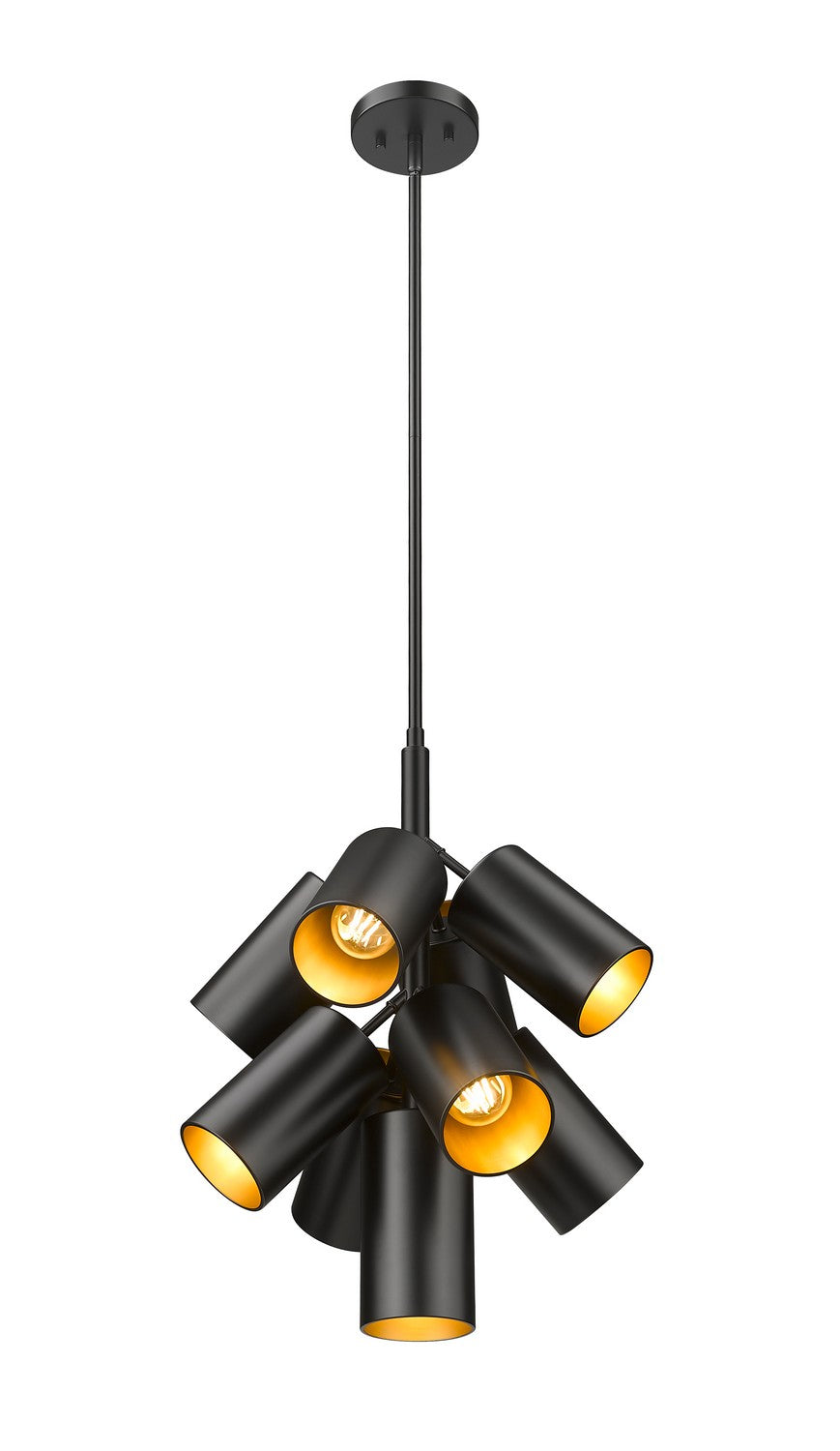 Lustre Lumina Noir mat, nombre ampoules 9 – vue 4