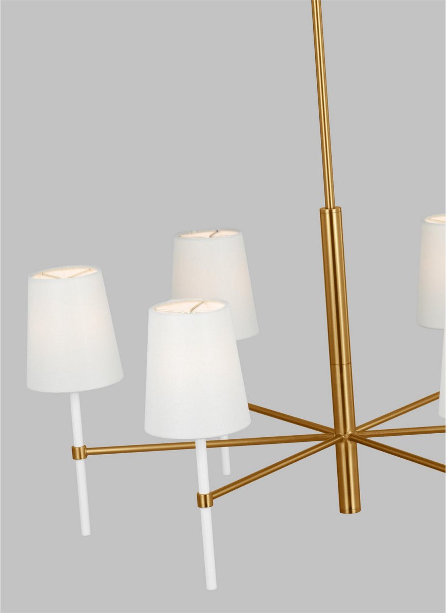 Lustre Monroe - Nickel poli by Visual Comfort Studio | Luminaires & cie