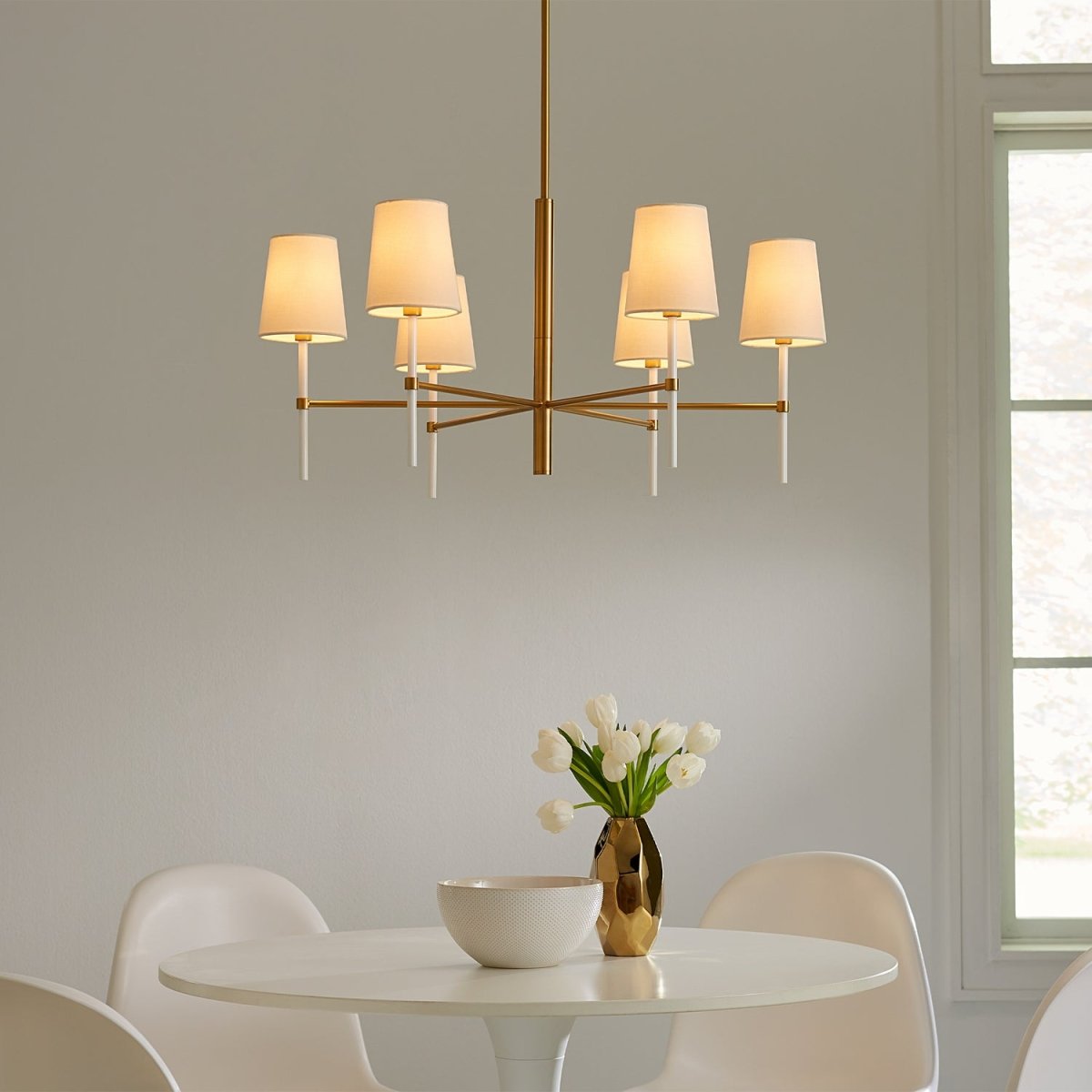 Lustre Monroe - Nickel poli by Visual Comfort Studio | Luminaires & cie