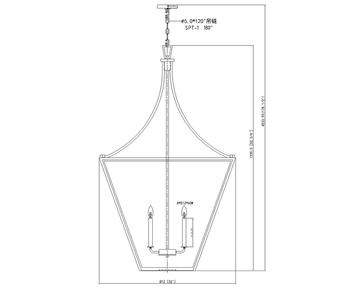 Lustre Montalcino Minerai de fer, 32" – vue 6
