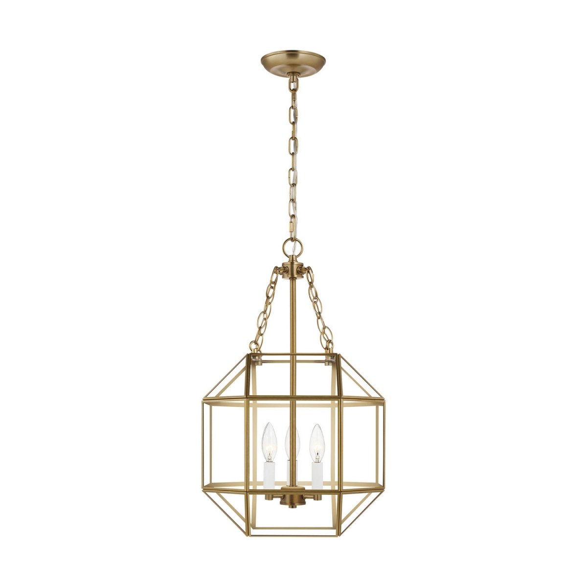 Lustre Morrison - Laiton satiné Transparent 13 1/2" by Visual Comfort Studio | Luminaires & cie