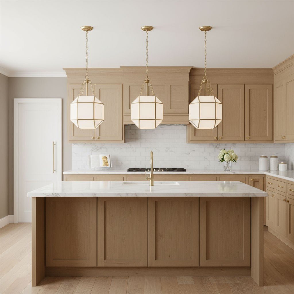 Lustre Morrison - Nickel brossé Blanc mat 23 1/4" by Visual Comfort Studio | Luminaires & cie