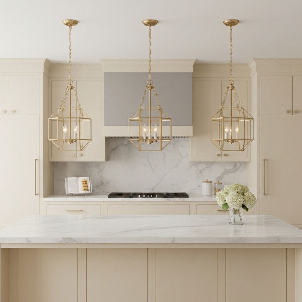 Lustre Morrison - Nickel brossé Blanc mat 23 1/4" by Visual Comfort Studio | Luminaires & cie