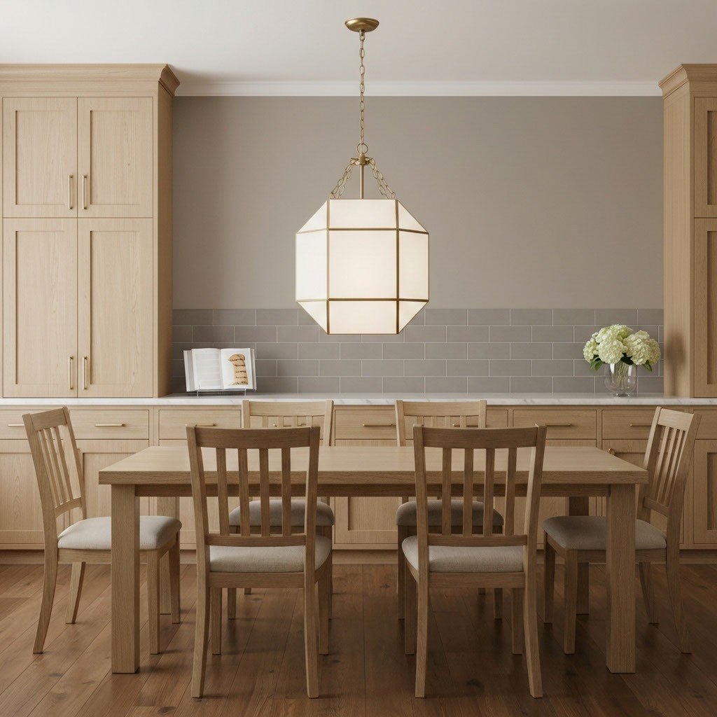 Lustre Morrison - Nickel brossé Blanc mat 23 1/4" by Visual Comfort Studio | Luminaires & cie