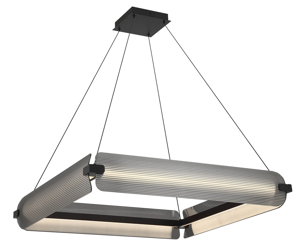 Lustre Neoness Noir mat, Verre fumé, nombre ampoules 4 – vue 3