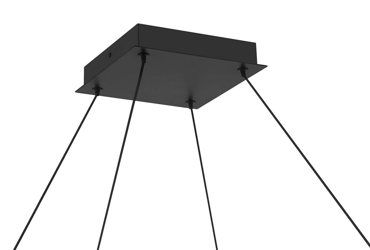 Lustre Neoness Noir mat, Verre transparent, nombre ampoules 4 – vue 4
