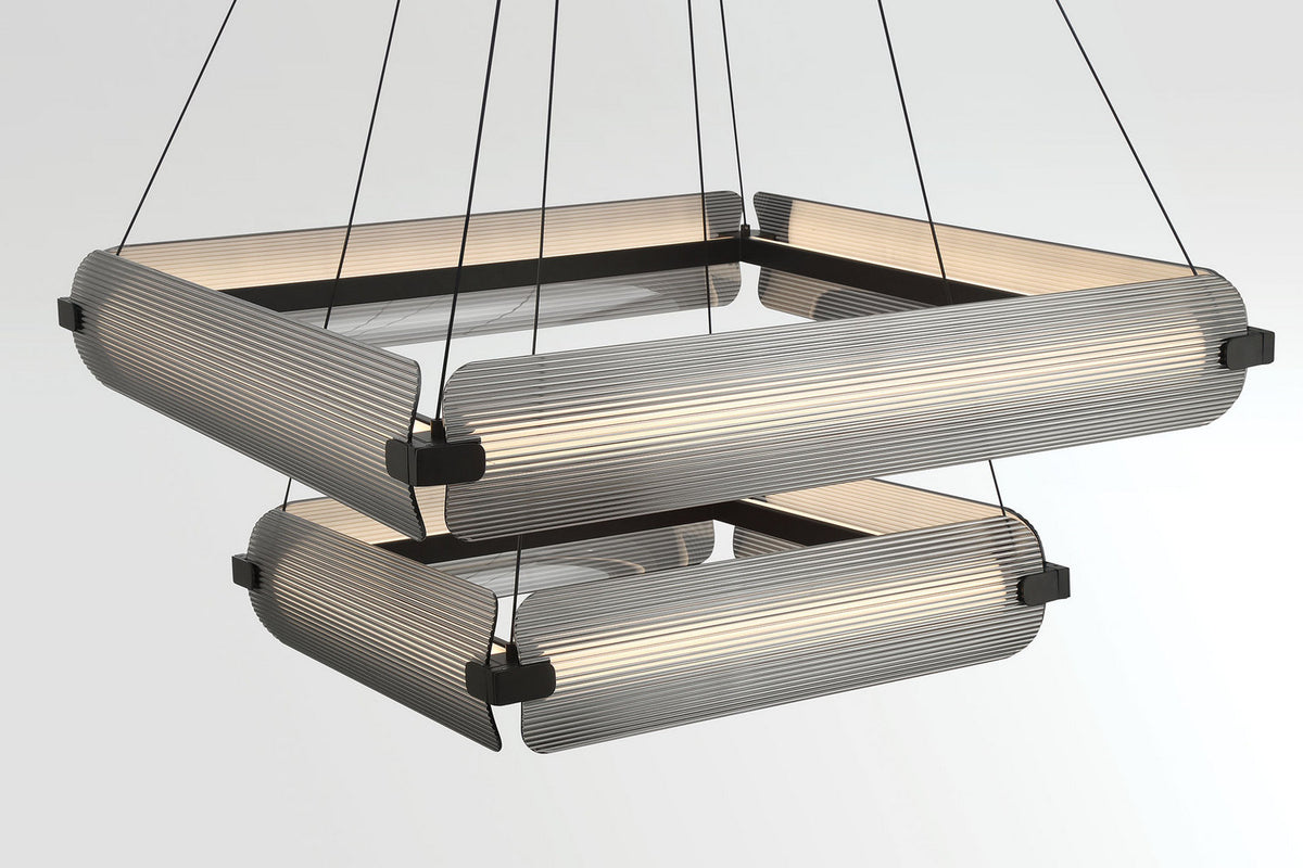Lustre Neoness Noir mat, Verre fumé, nombre ampoules 8 – vue 8