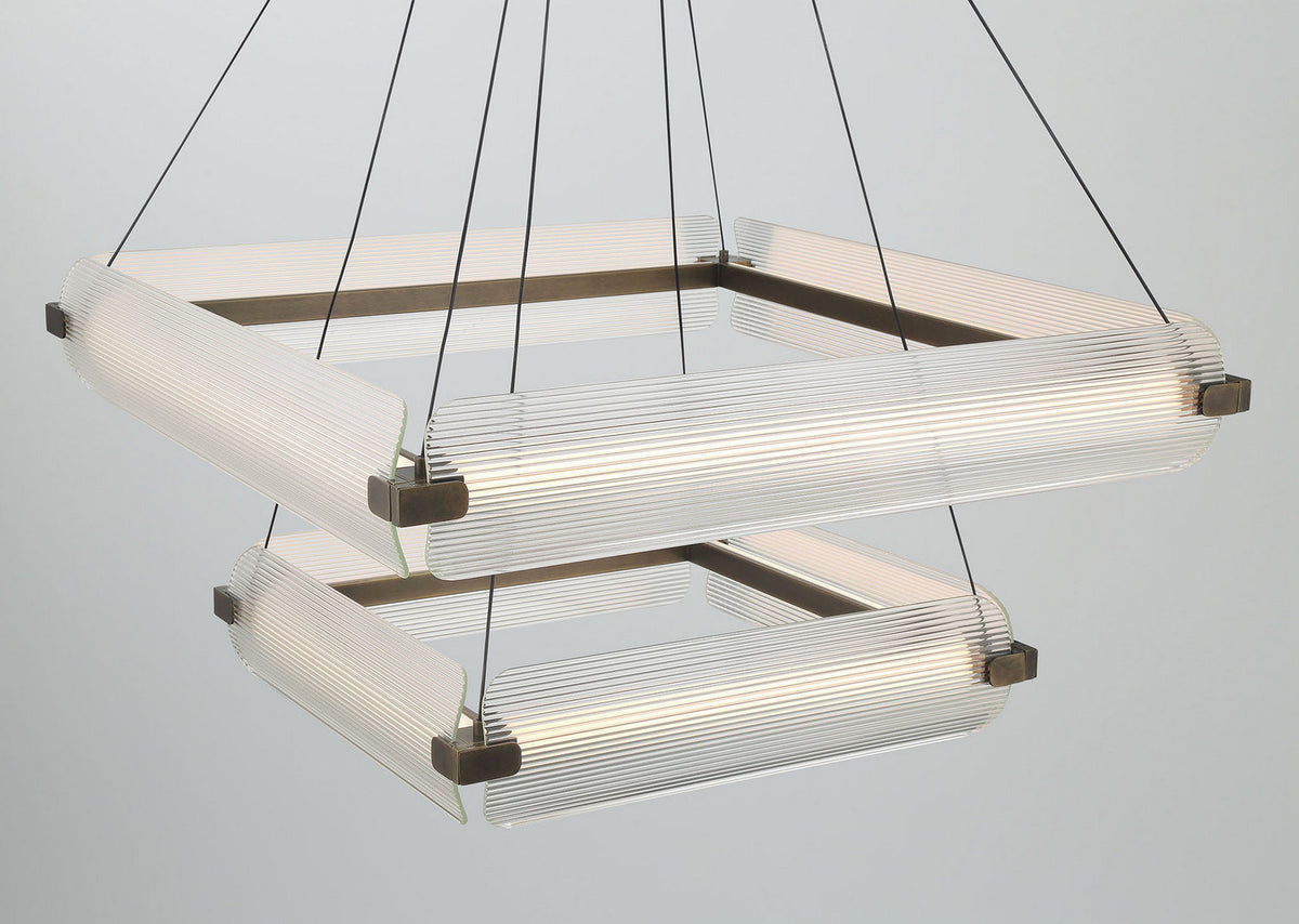 Lustre Neoness Laiton vieilli, Verre transparent, nombre ampoules 8 – vue 6