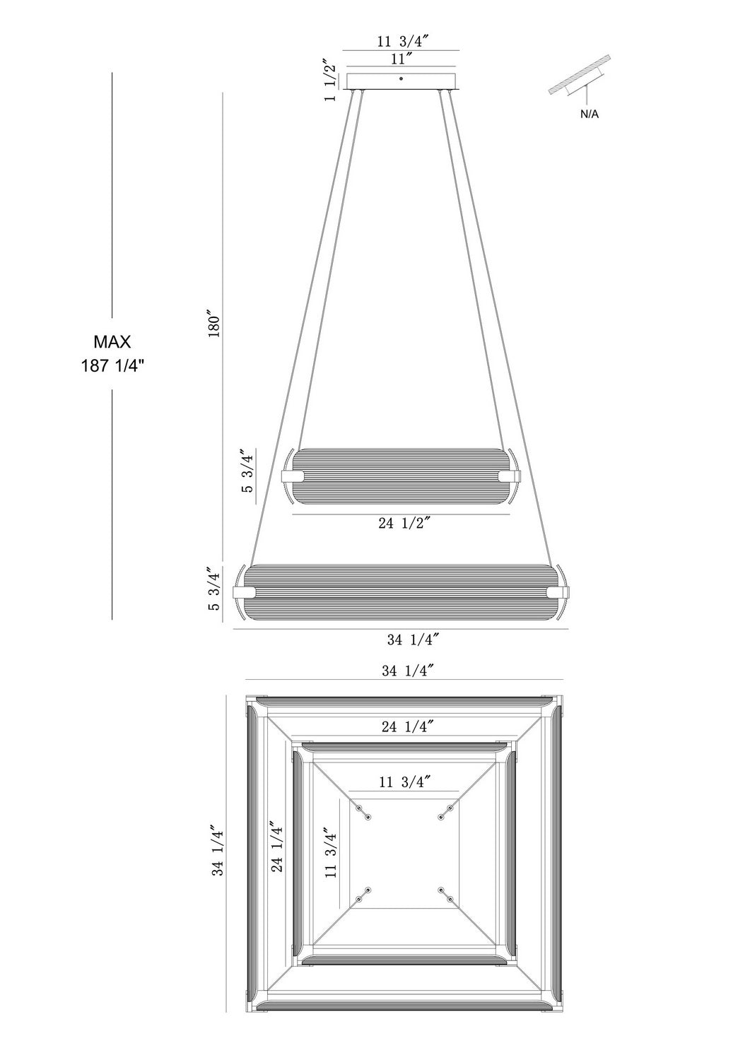 Lustre Neoness Laiton vieilli, Verre transparent, nombre ampoules 8 – vue 8