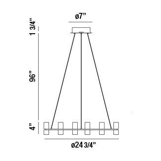 Lustre Netto 24 3/4" – vue 4