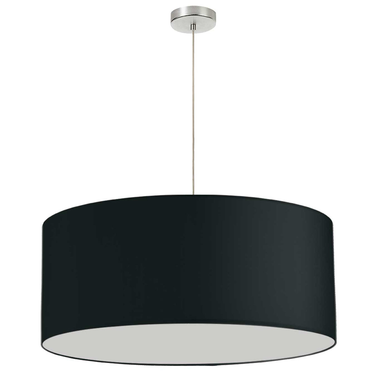 Lustre Oversized Drum Noir / Chrome satiné – Dainolite