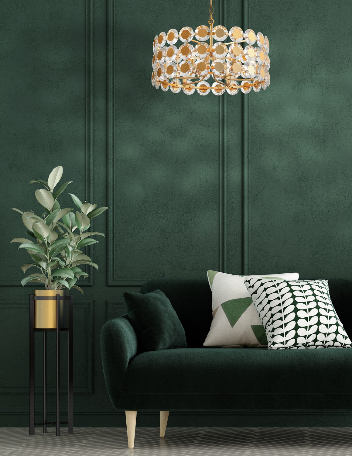 Lustre Perrene Or, 23 1/4" – vue 5