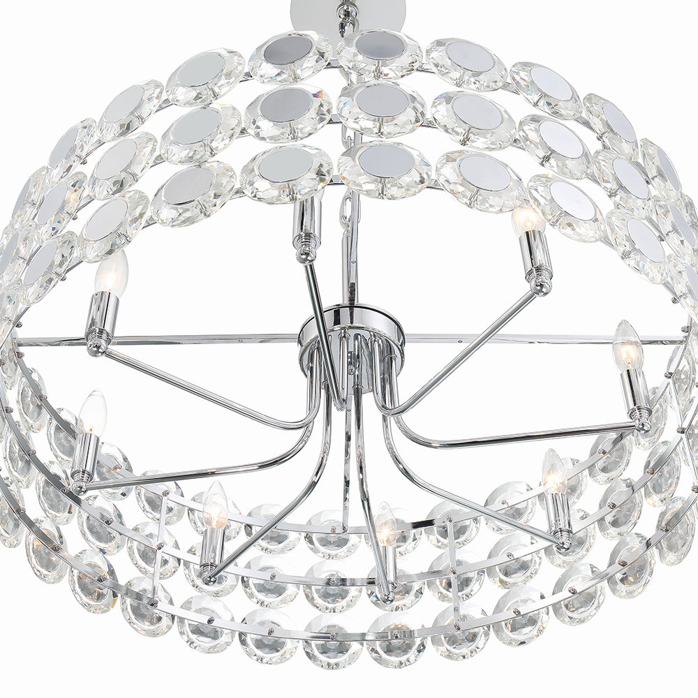 Lustre Perrene Chrome, 31 1/2" – vue 2
