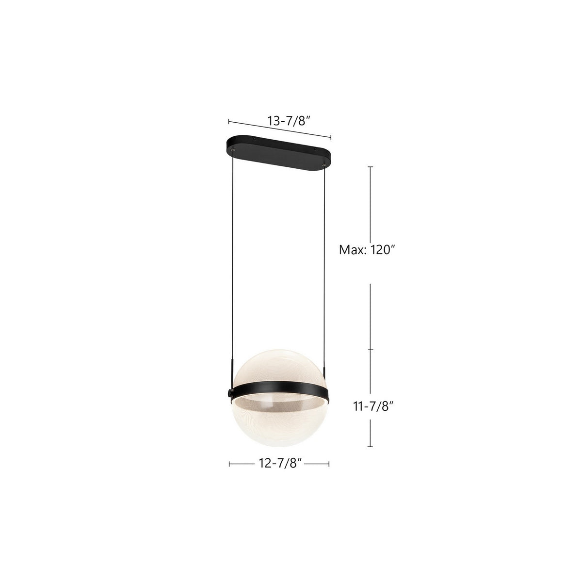 Lustre Pisces Noir / Guide lumineux – vue 8