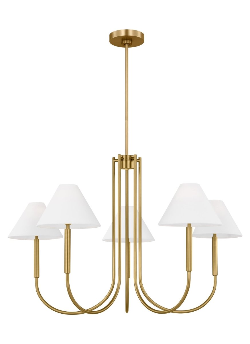 Lustre Porteau - Laiton satiné 38" by Visual Comfort Studio | Luminaires & cie