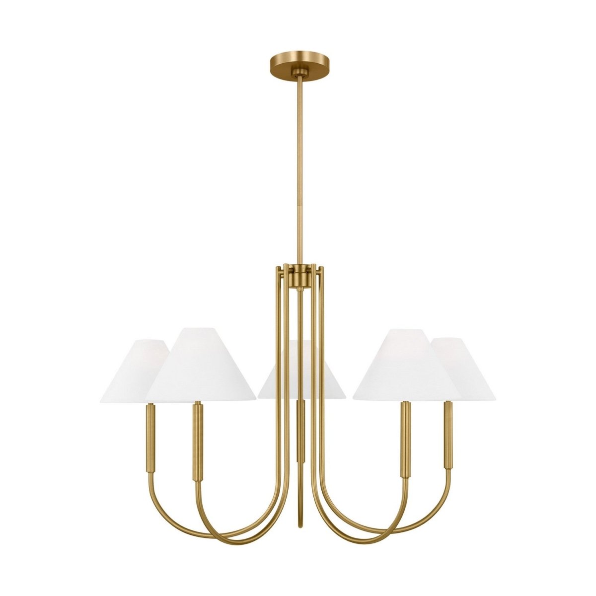 Lustre Porteau - Laiton satiné 38" by Visual Comfort Studio | Luminaires & cie