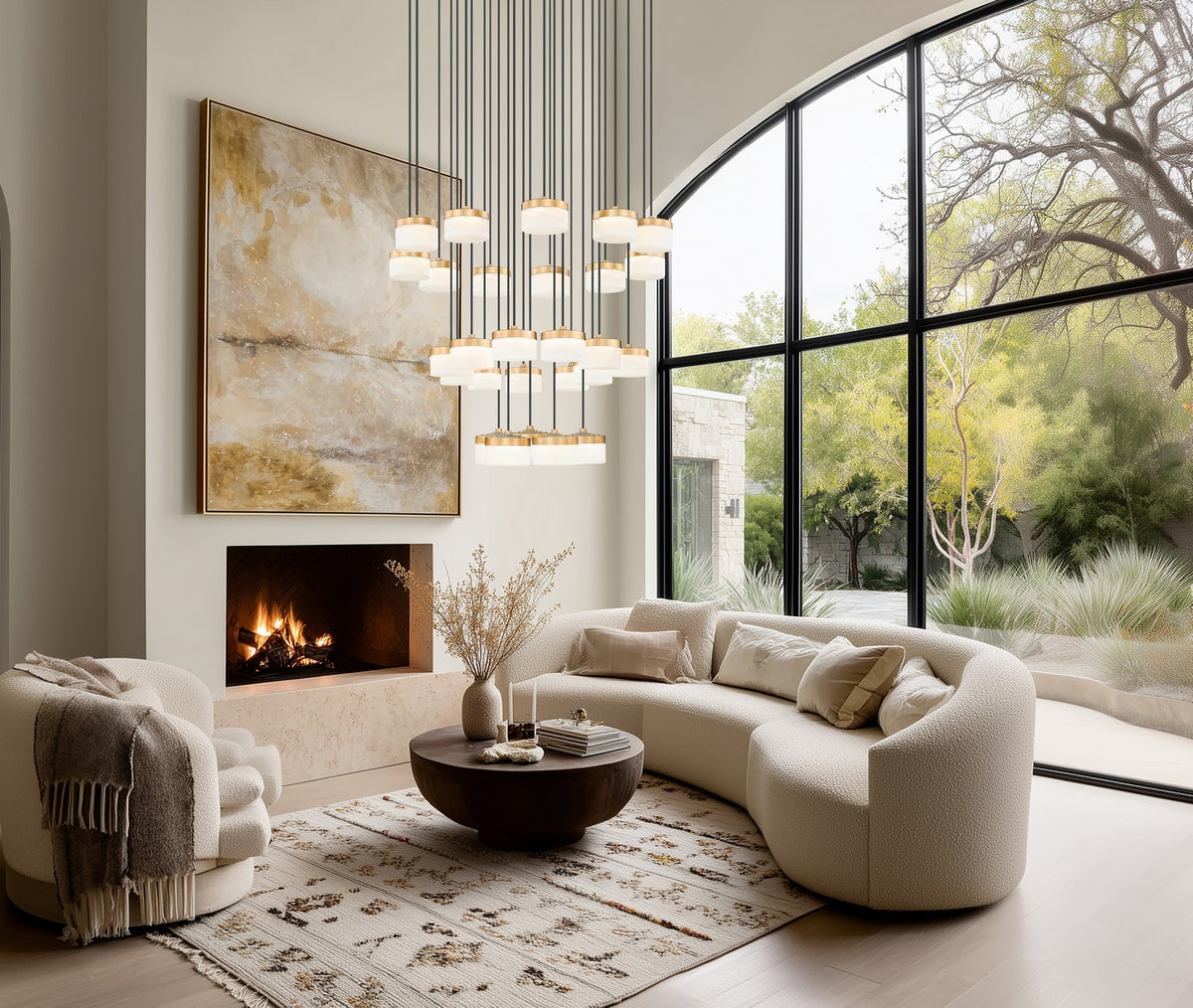Lustre Renaud Or moderne, 40 3/4" – vue 8