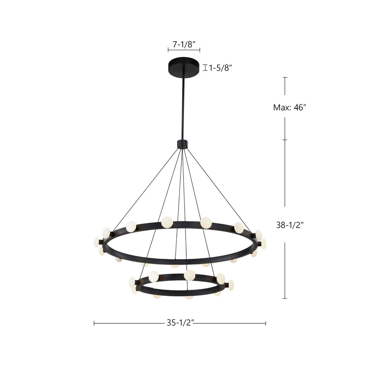 Lustre Rezz Noir, 35 1/2" – vue 3