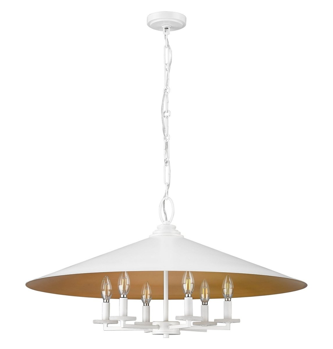Lustre Rialto - Blanc mat 32" by Z-Lite | Luminaires & cie