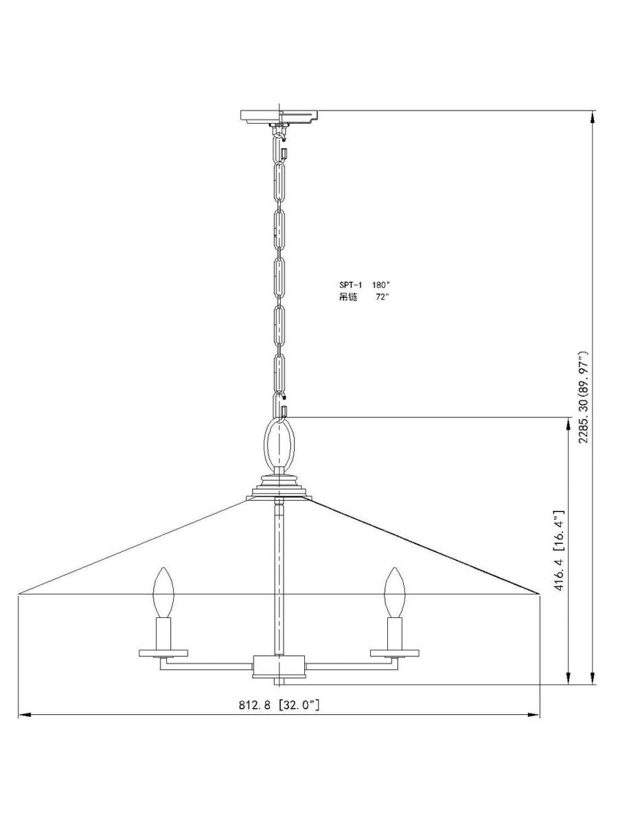 Lustre Rialto - Étain signature 32" by Z-Lite | Luminaires & cie