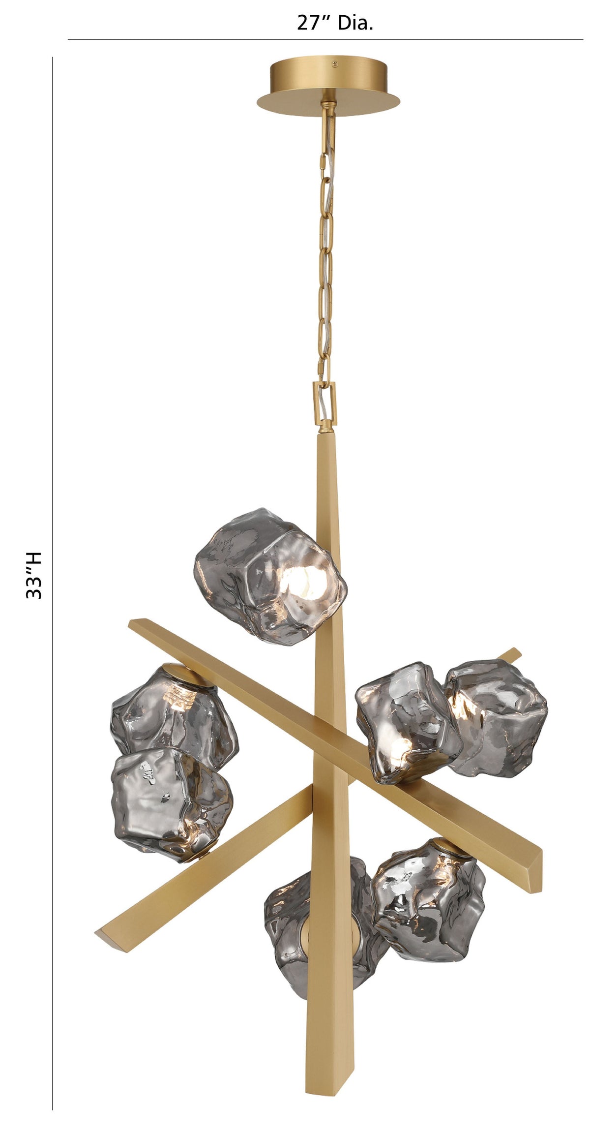 Lustre Thorah Or mat, 27" – vue 2
