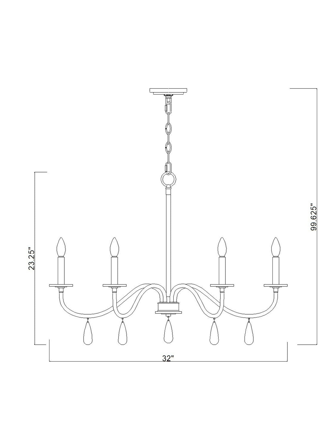 Lustre Toussant Nickel brossé, 32" – vue 6