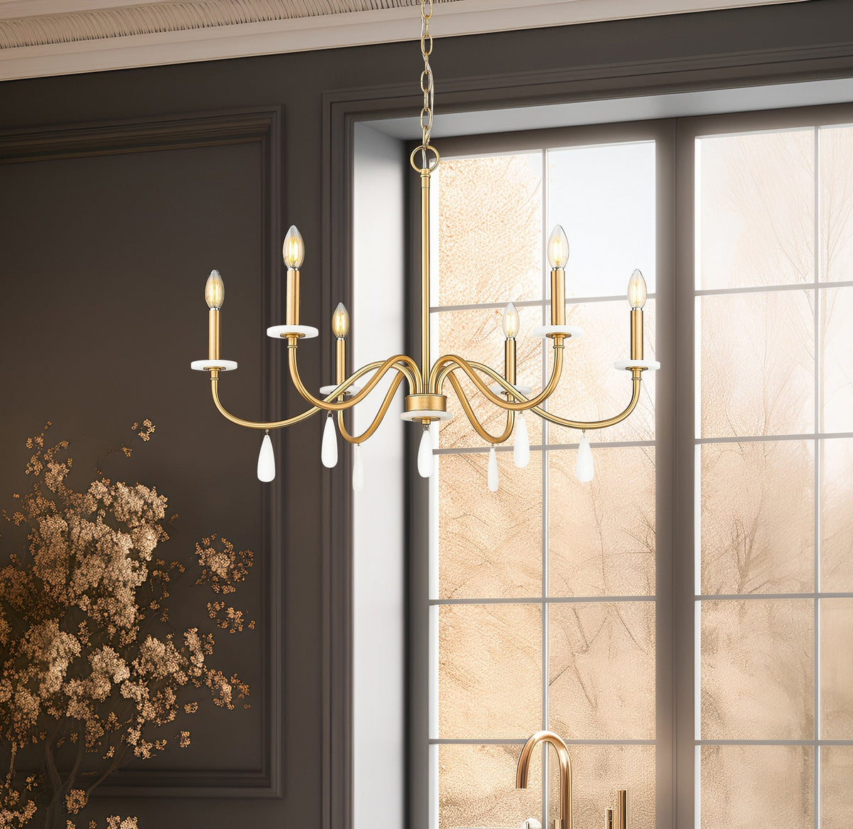 Lustre Toussant Or moderne, 32" – vue 8