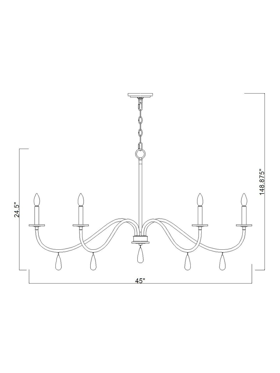 Lustre Toussant Nickel brossé, 45" – vue 6