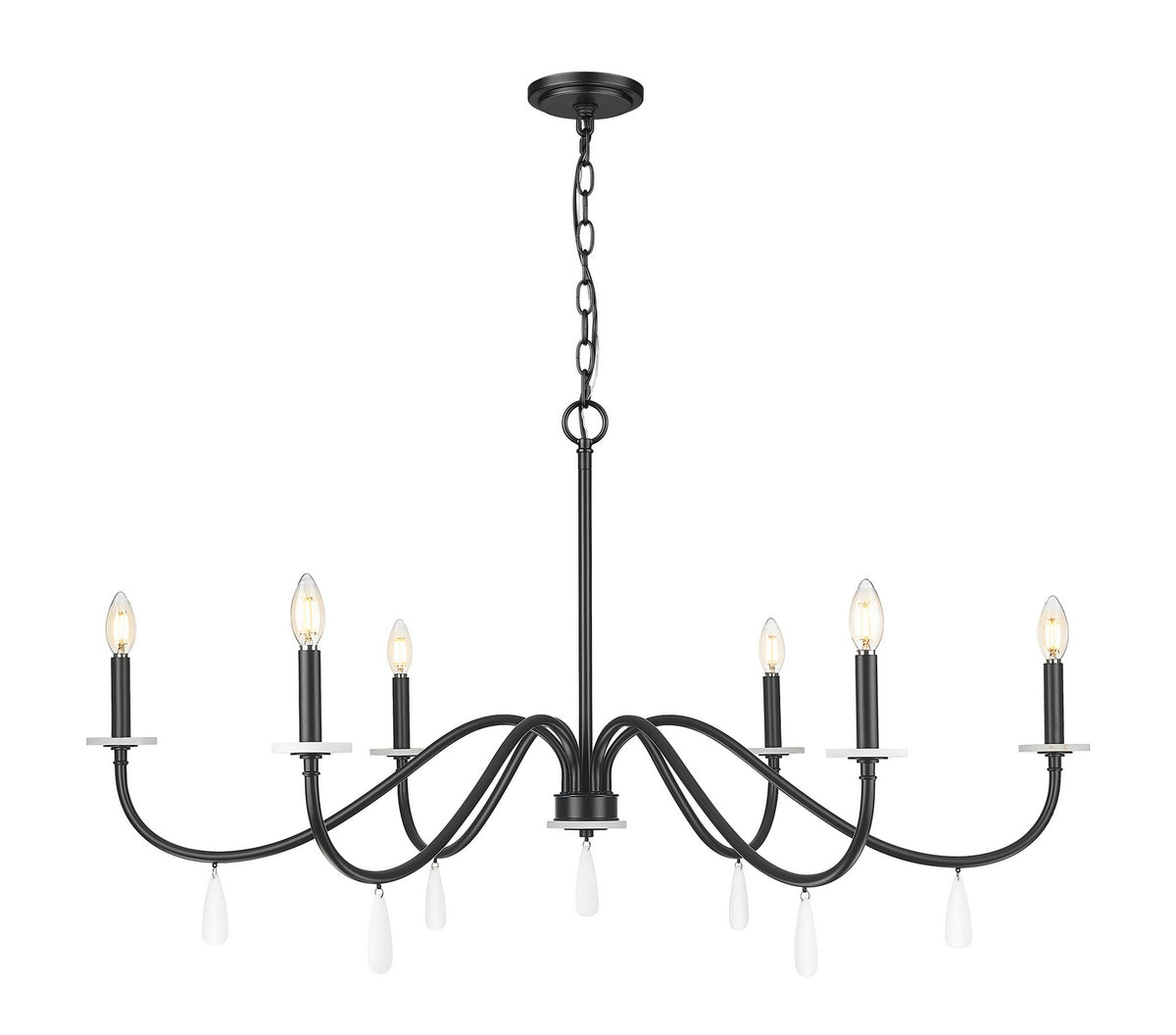 Lustre Toussant Noir mat, 45" – Z-Lite