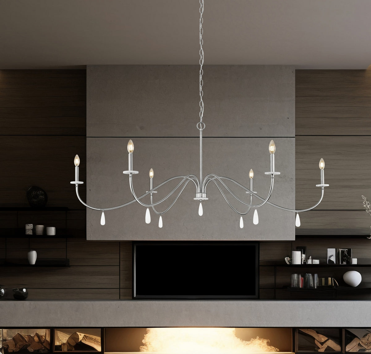 Lustre Toussant Nickel brossé, 63" – vue 8