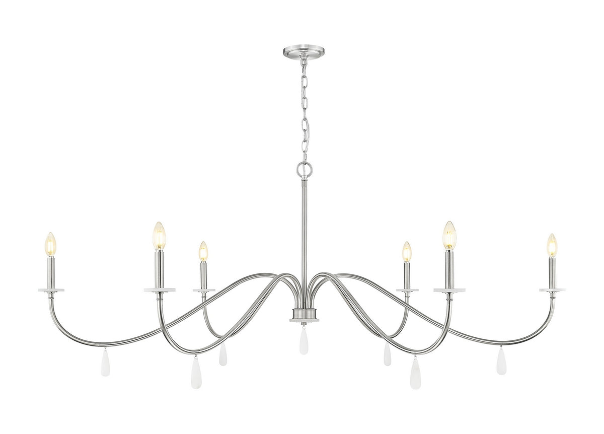Lustre Toussant Nickel brossé, 63" – Z-Lite