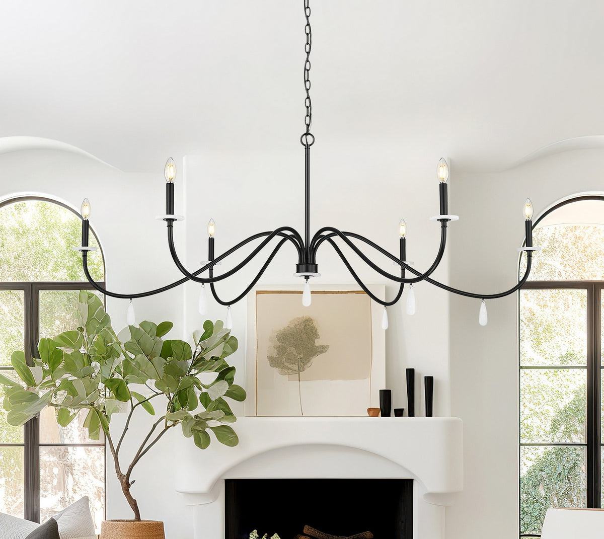 Lustre Toussant Noir mat, 63" – vue 8