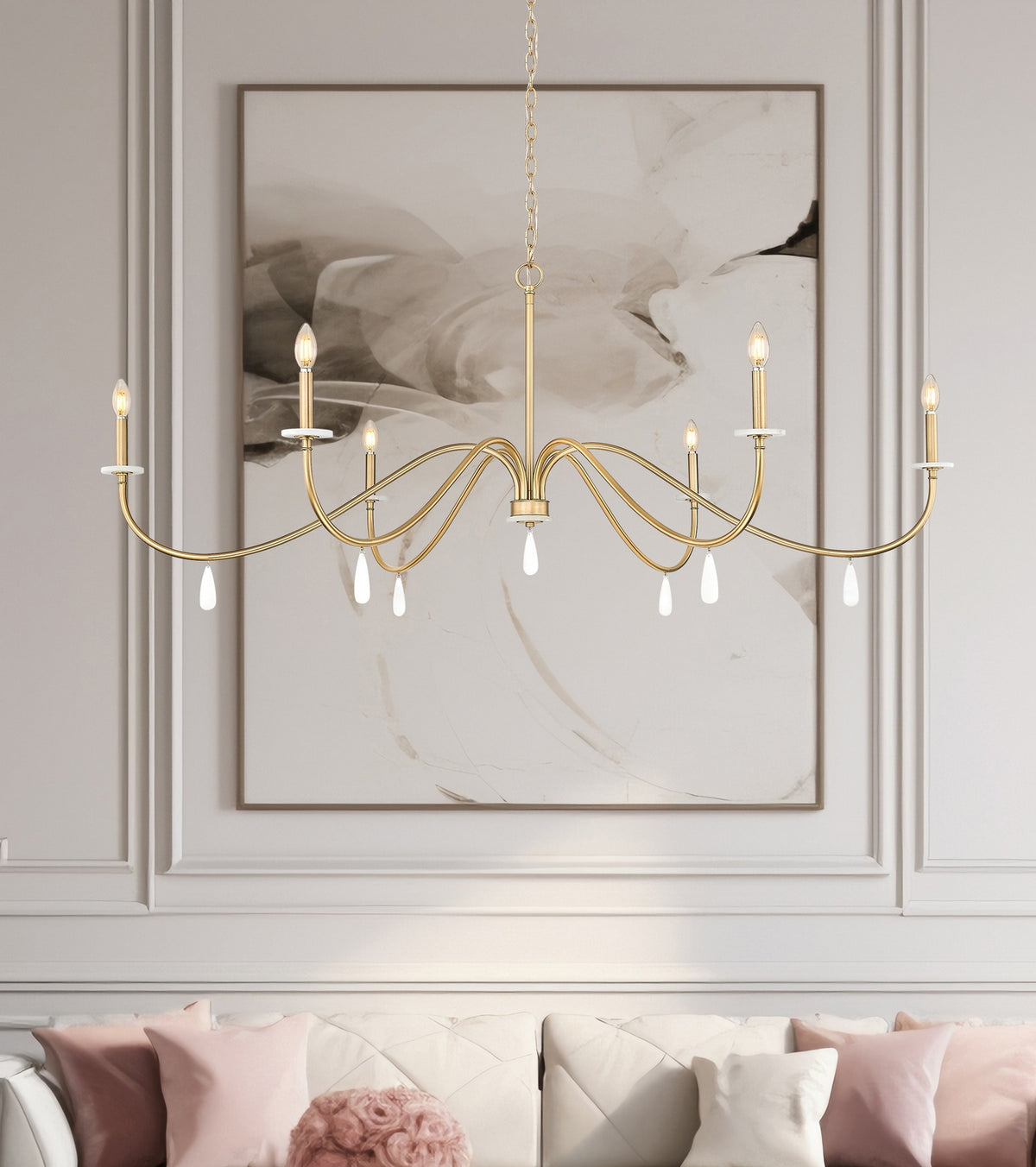 Lustre Toussant Or moderne, 63" – vue 8