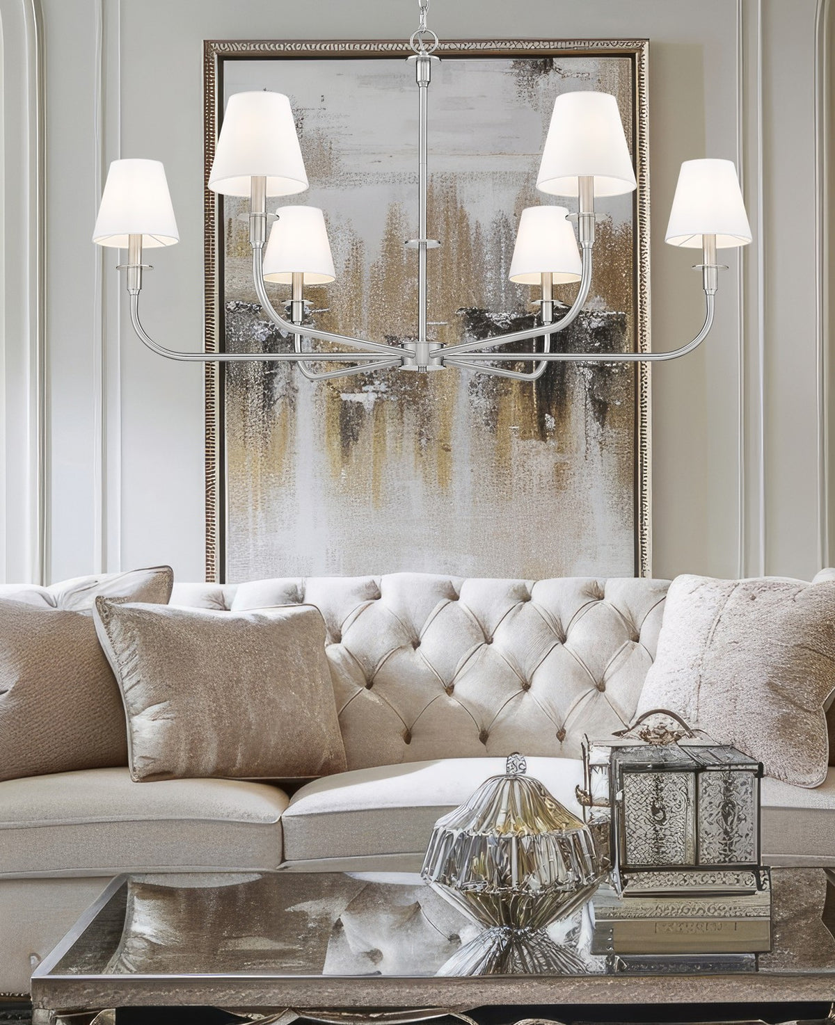 Lustre Tova Nickel brossé, 48 3/4" – vue 8